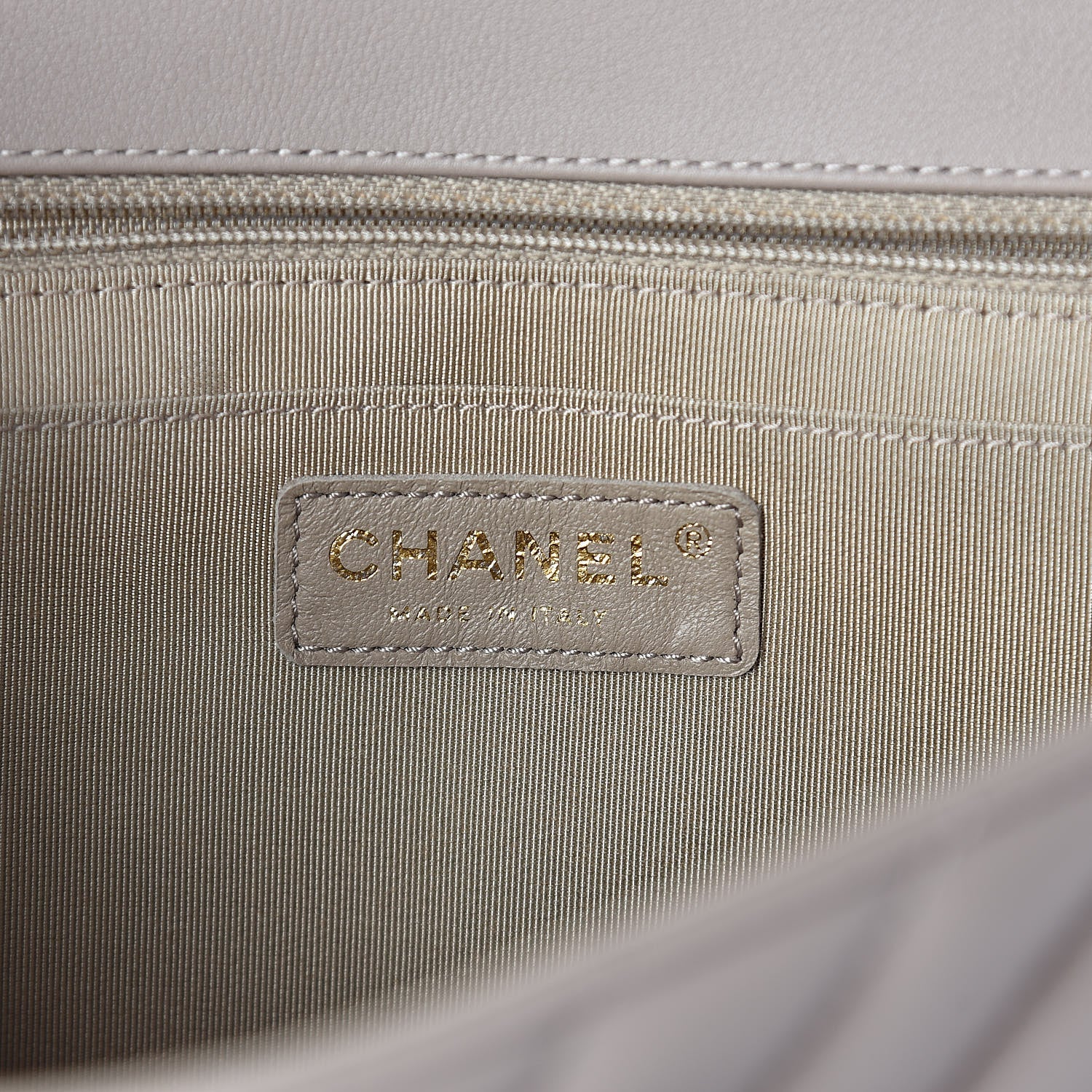 Chanel Calfskin Chevron Quilted Medium Statement Flap Grey 6 of 9