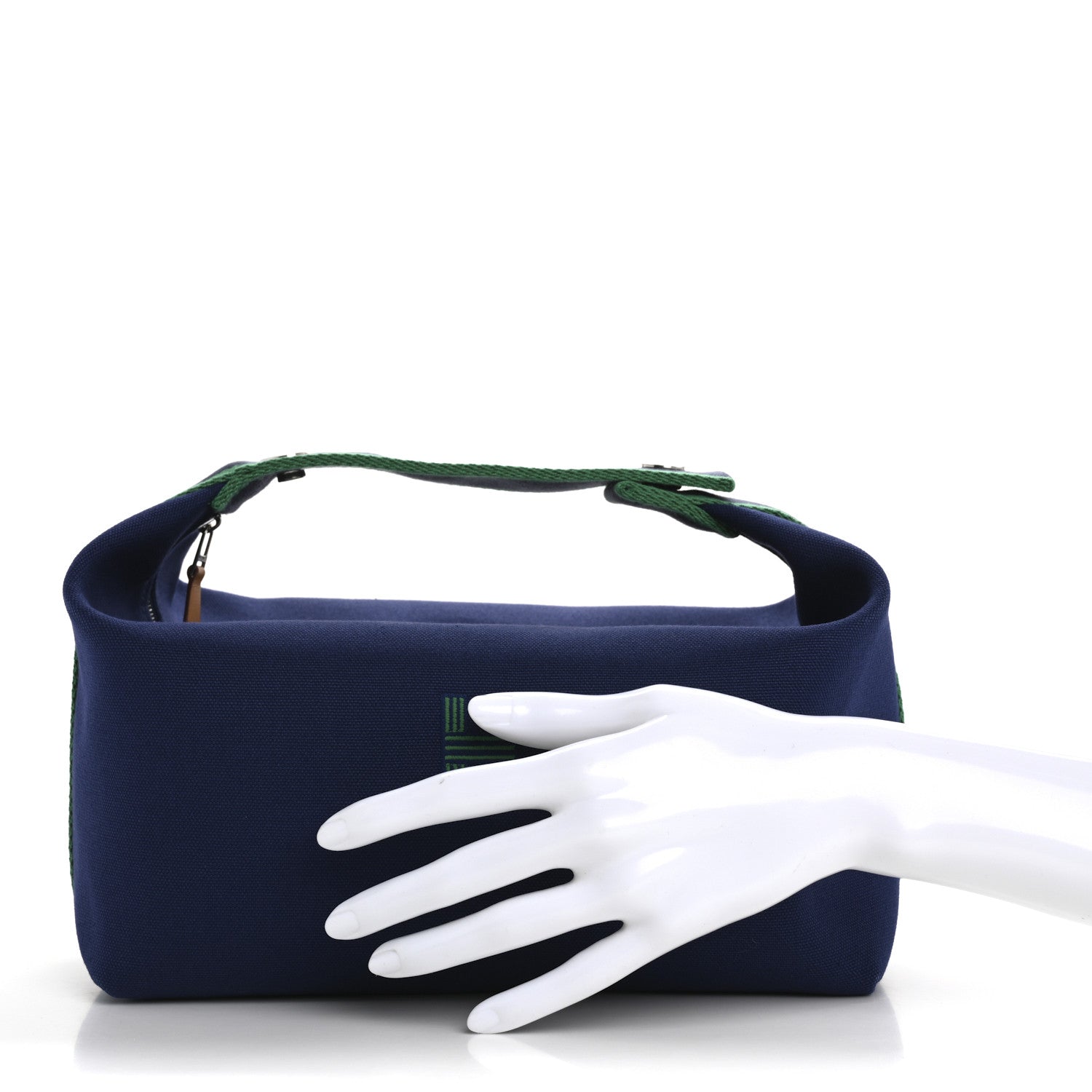Hermes Canvas Large Bride-A-Brac Pouch Marine 2 of 10
