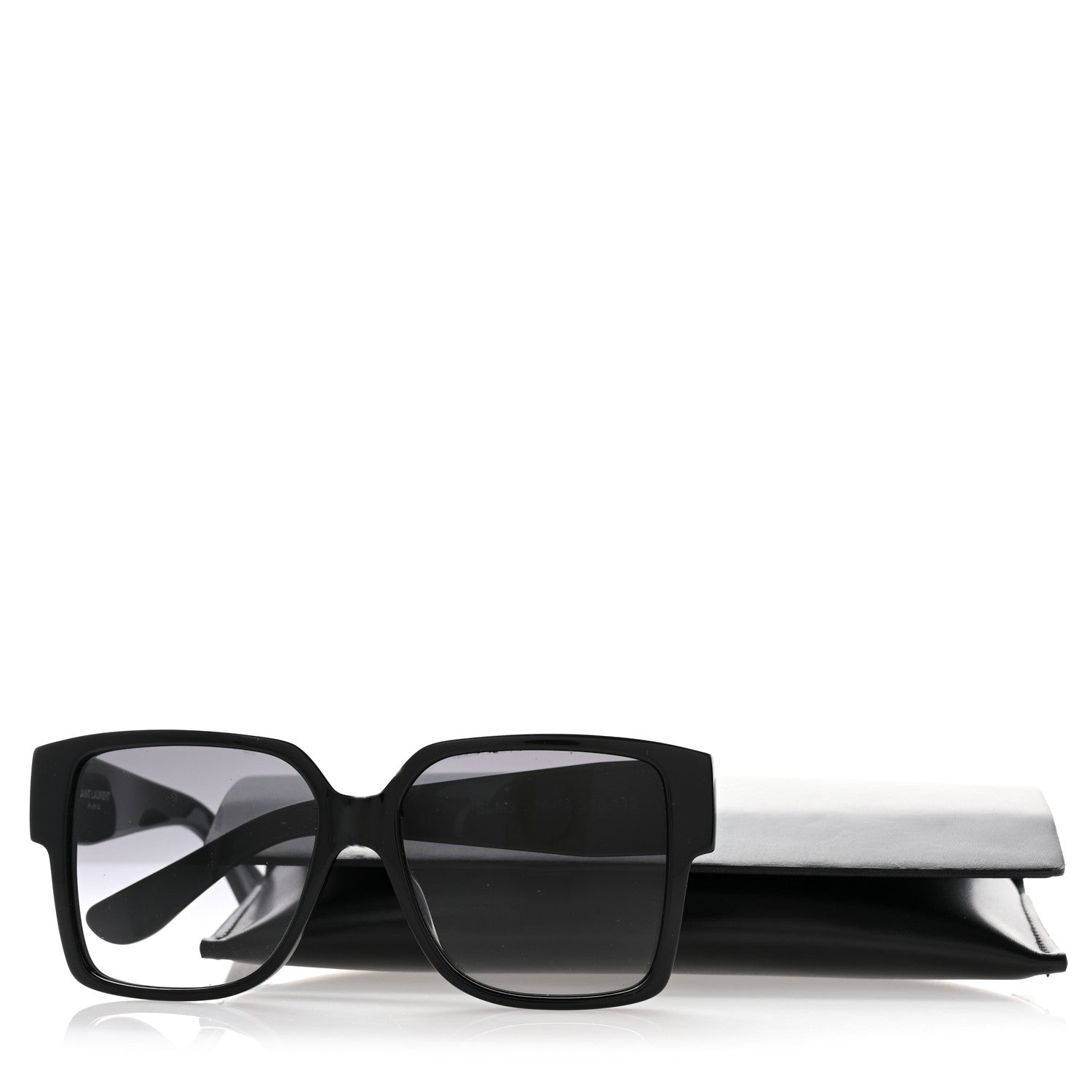 Saint Laurent Acetate Flat Top Sunglasses SL M9 002 Black 10 of 10