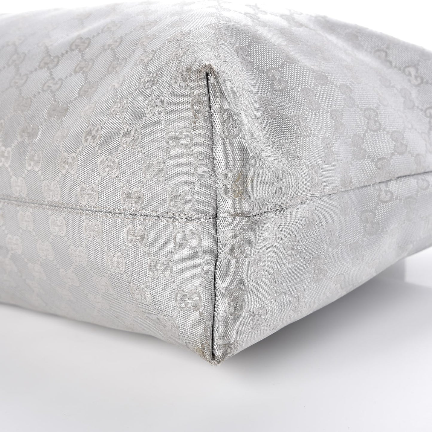 Metallic Monogram Travel Bag Silver