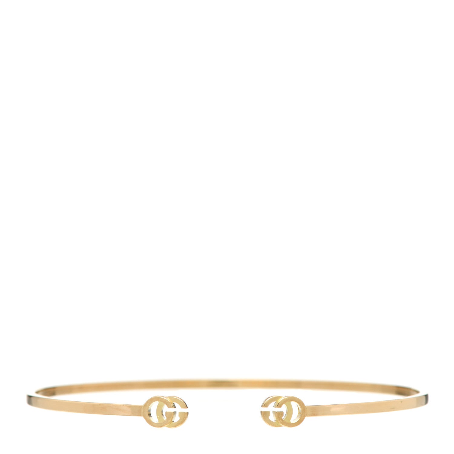 Gucci 18K Yellow Gold GG Running Cuff Bracelet 1 of 4