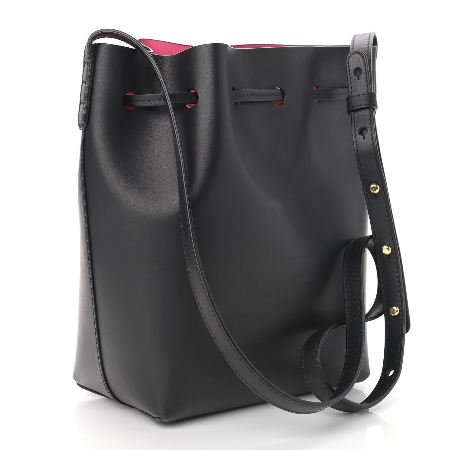 Calfskin Mini Bucket Bag Dolly Black