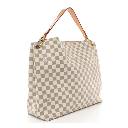 Louis Vuitton Damier Azur Graceful MM Rose Ballerine 3 of 14