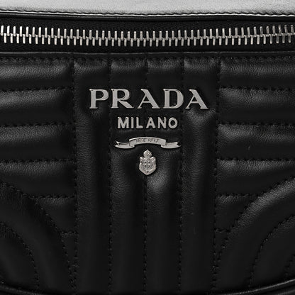 Prada Soft Calfskin Impunture Diagramme Belt Bag Black 8 of 11