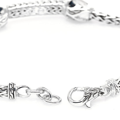 John Hardy Sterling Silver Diamond Asli Classic Chain Link ID Bracelet 3 of 5