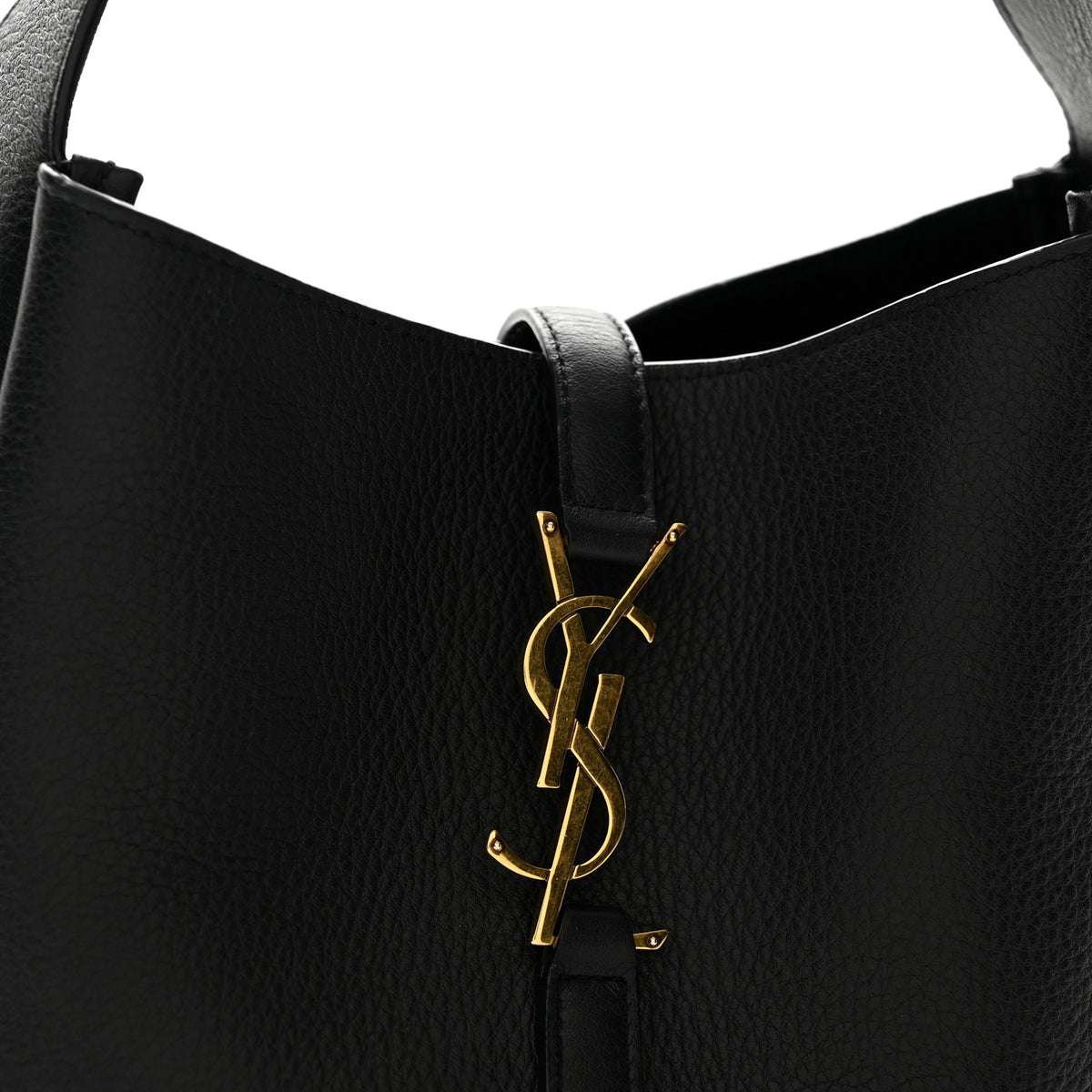 Saint Laurent Grained Calfskin Small Le 5 A 7 Soft Hobo Black 11 of 13