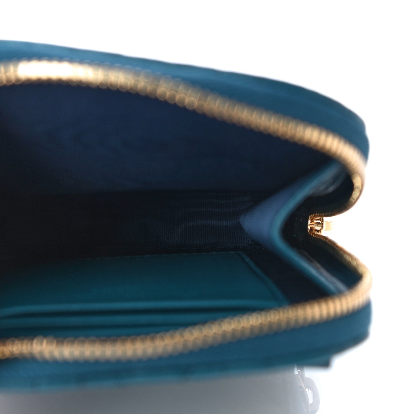 Lambskin Cannage Lady Dior Phone Holder Blue