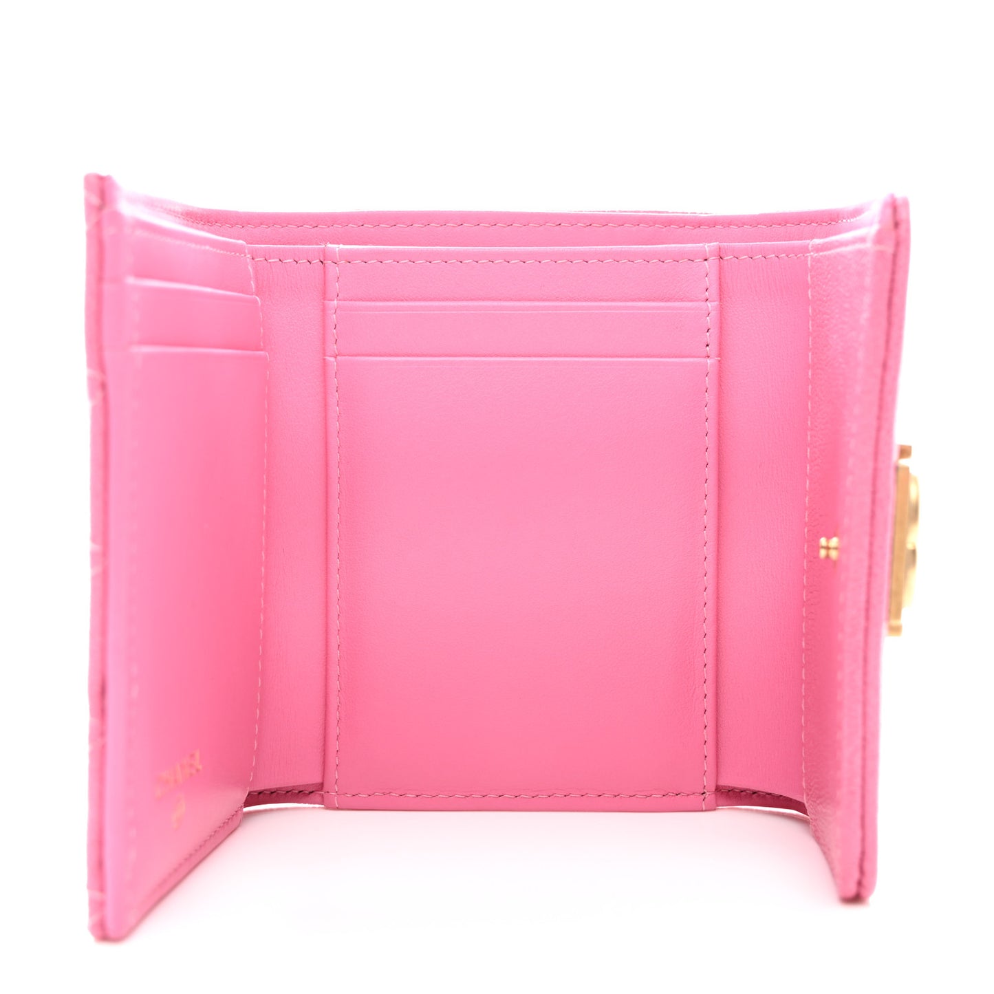 Caviar Quilted Compact Boy Wallet Pink