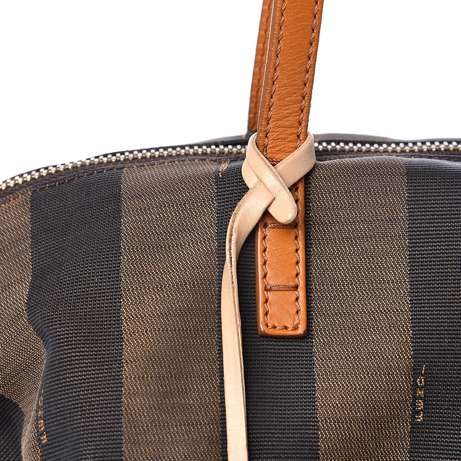 Fendi Pequin Cuoio Vegetale 2Bag Tobacco Cuoio Miele Vacchetta 17 of 17