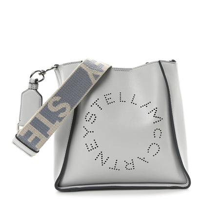 Stella McCartney Eco Alter Nappa Perforated Logo Mini Crossbody Light Blue 1 of 9