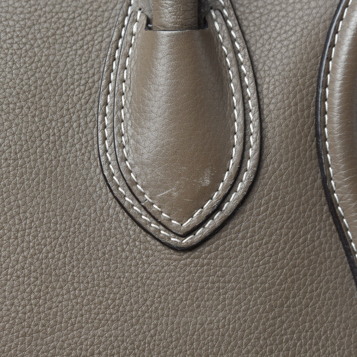 Celine Drummed Calfskin Mini Luggage Souris 11 of 15