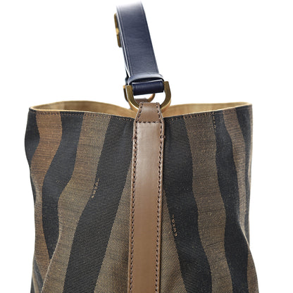 Fendi Pequin Cuoio Vegetale Large Hobo Tobacco Blue Mirto Cuoio 7 of 9