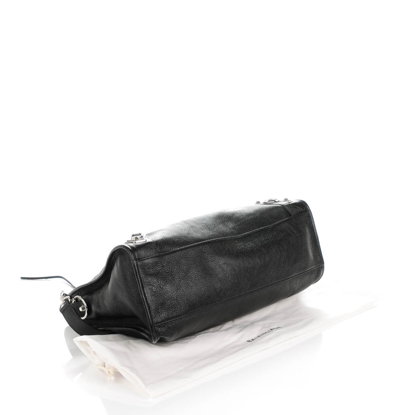 Chevre Silver Metallic Edge Hardware City Black