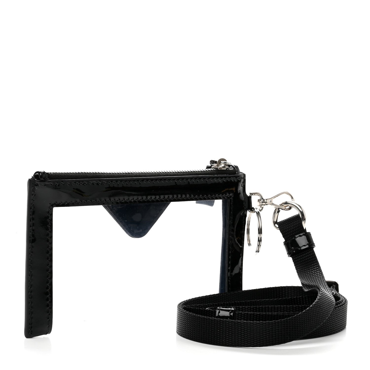 Prada Vernice PVC Card Holder Black 4 of 7