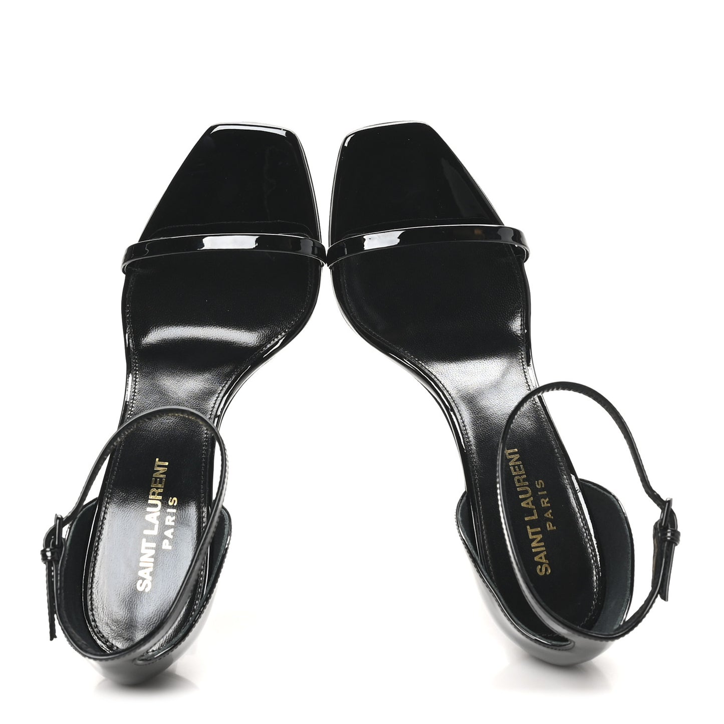 Patent Calfskin Opyum 85 Sandals 37 Black