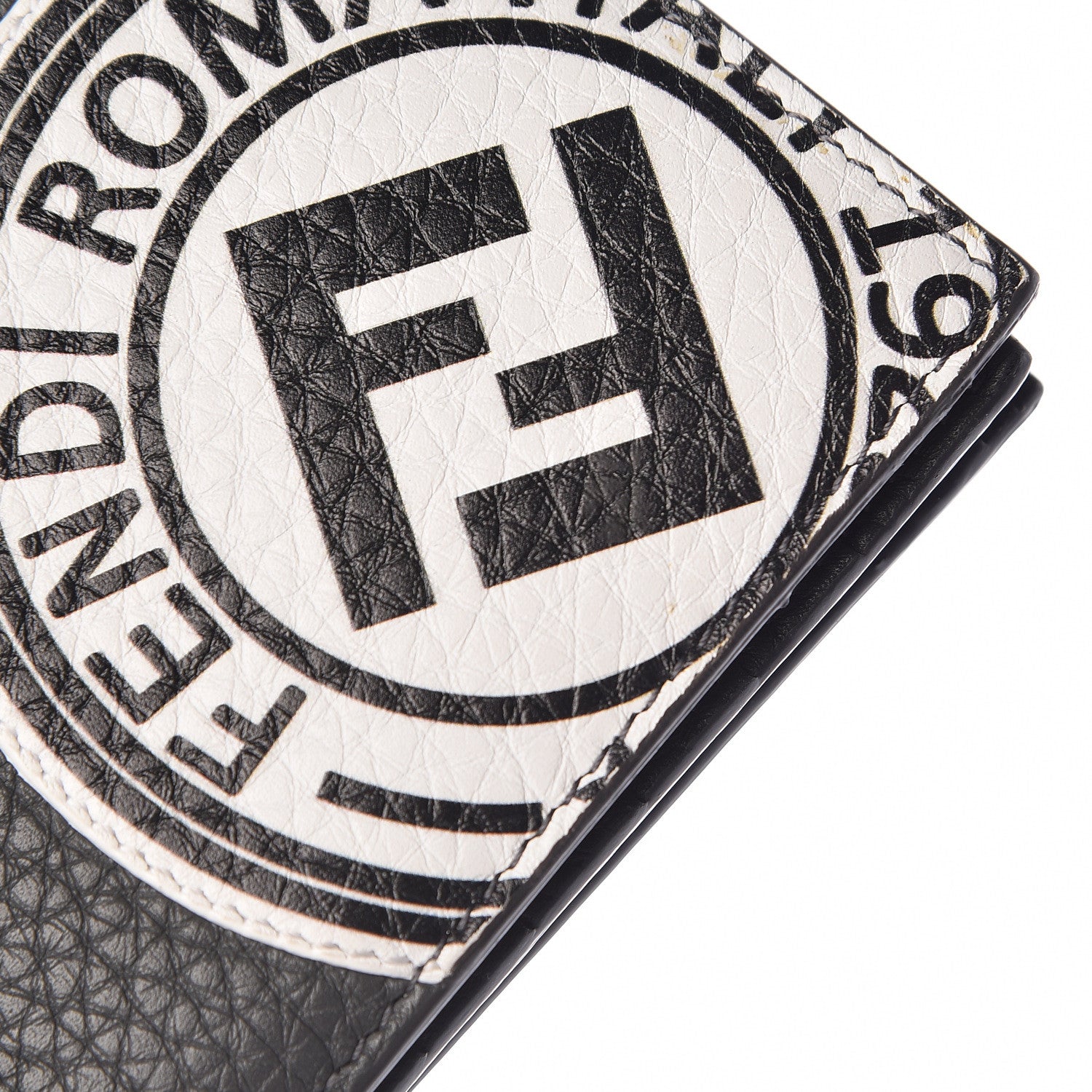 Fendi Cuoio Romano Stamp Patch Continental Wallet Asfalto 8 of 8
