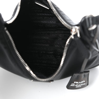 Prada Tessuto Nylon Saffiano Mini Re-Edition 2005 Bag Black 5 of 10