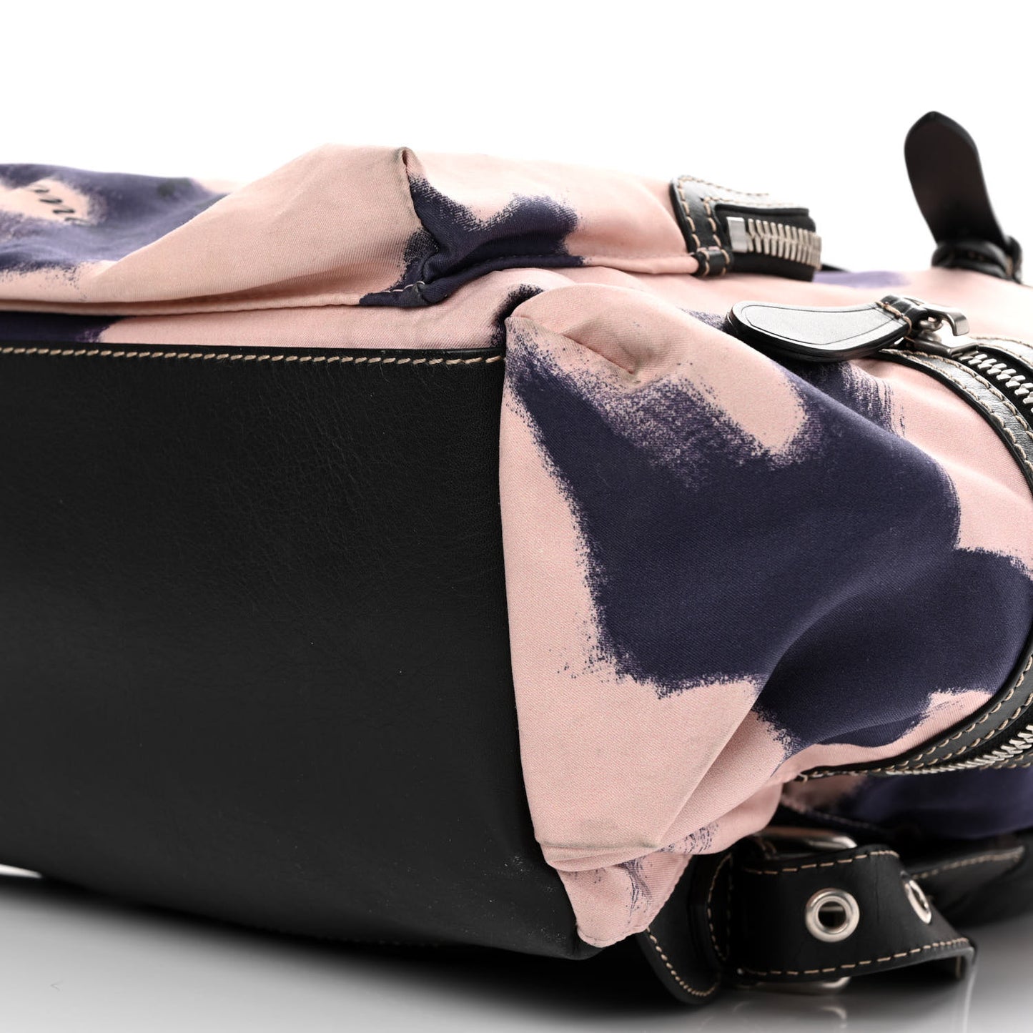 Nylon Bird Print Large Rucksack Backpack Multicolor