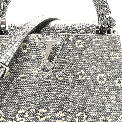 Louis Vuitton Lizard Mini Capucines Argento 7 of 10