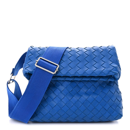 Bottega Veneta Nappa Intrecciato Small Fold Crossbody Messenger Cobalt 1 of 9