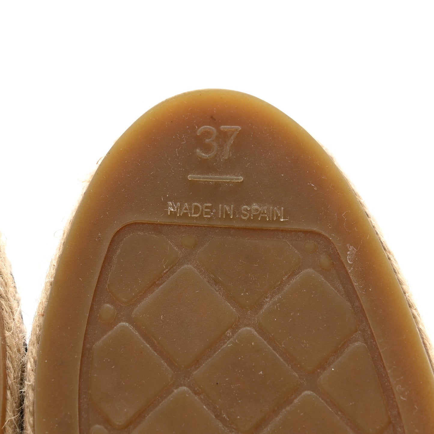 Lambskin CC Espadrilles 37 Beige Black