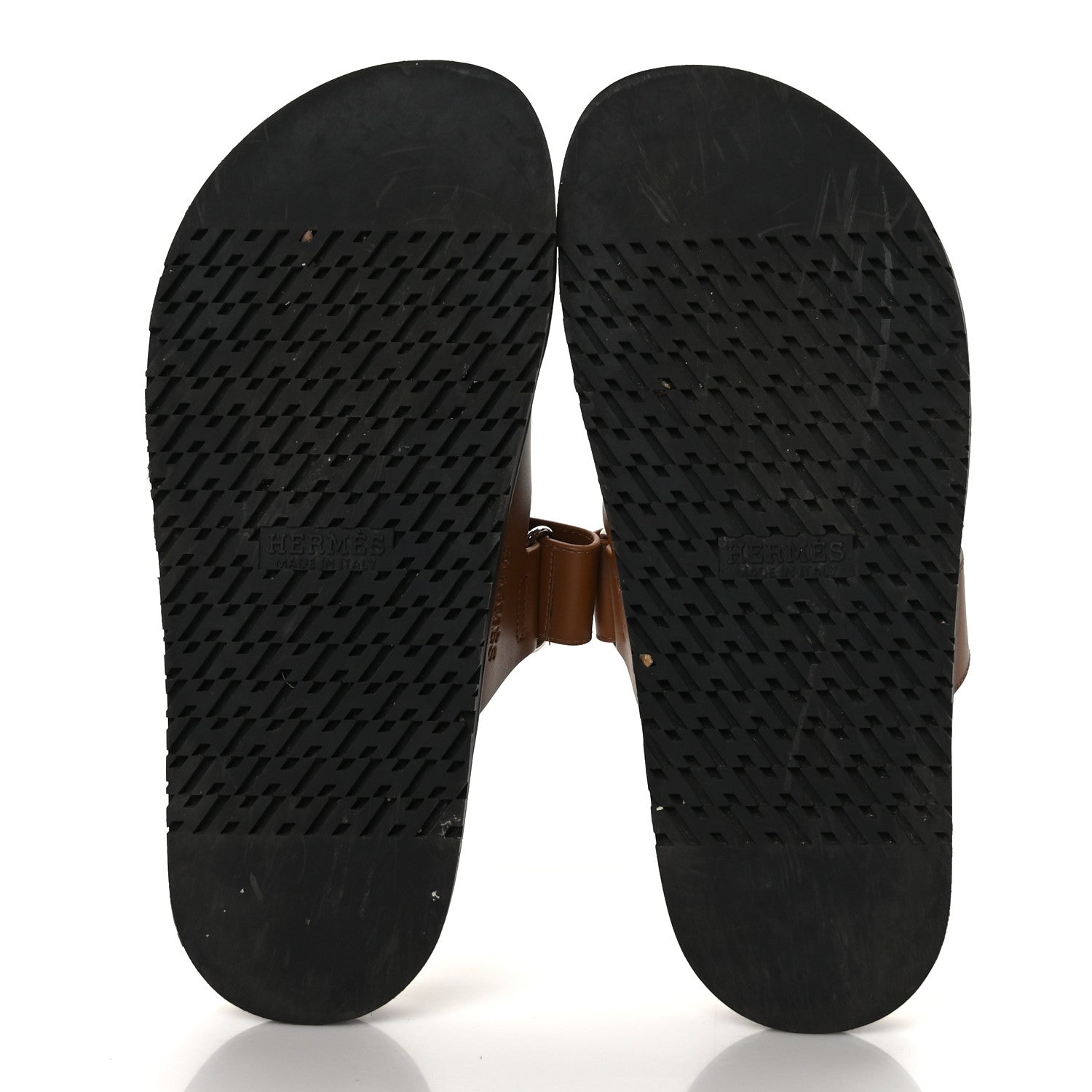 Hermes Calfskin Womens Chypre Sandals 40.5 Gold 5 of 12