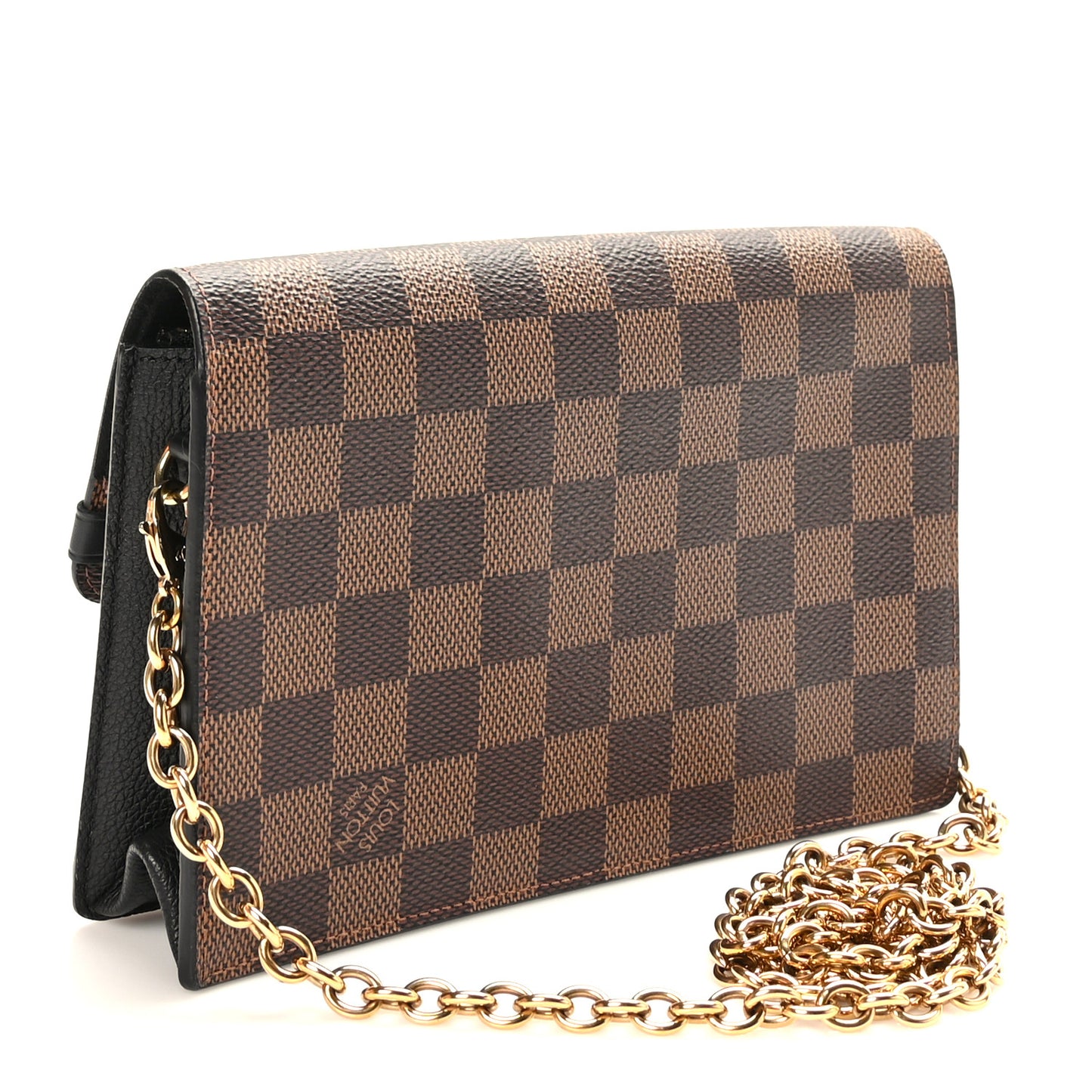 Damier Ebene Vavin Chain Wallet Black