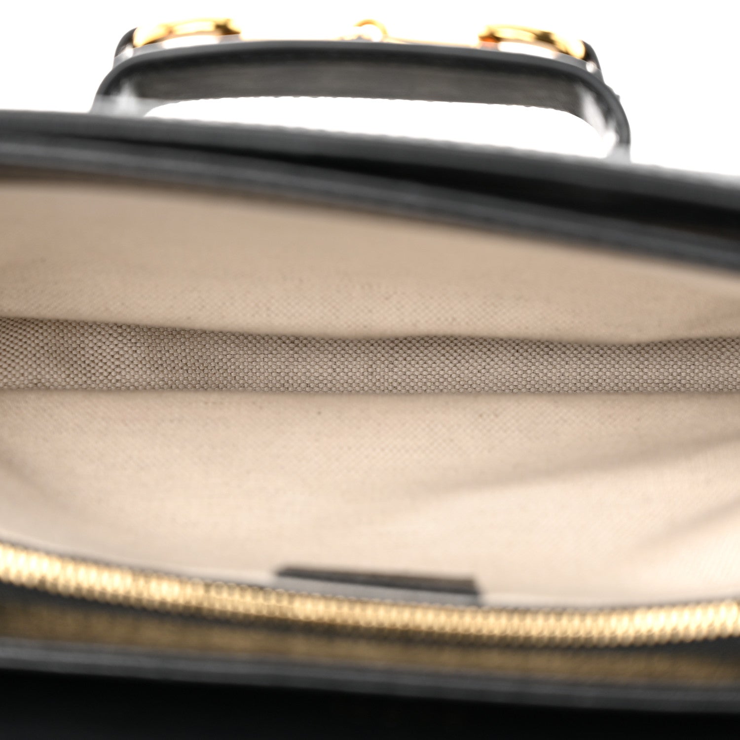 Gucci Jacquard Black Denim GG Monogram Textured Dollar Calfskin Horsebit 1955 Shoulder Bag Black Ivory 5 of 16