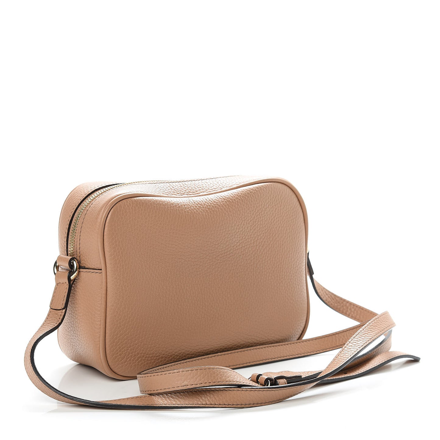 Pebbled Calfskin Small Soho Disco Bag Rose Beige