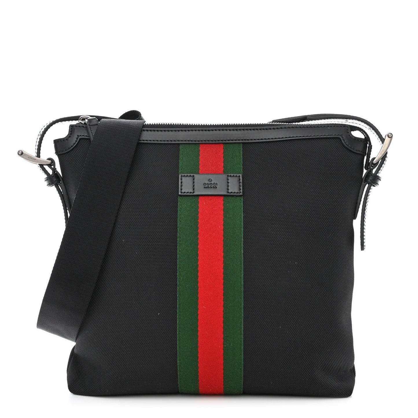 Techno Canvas Web Messenger Bag Black