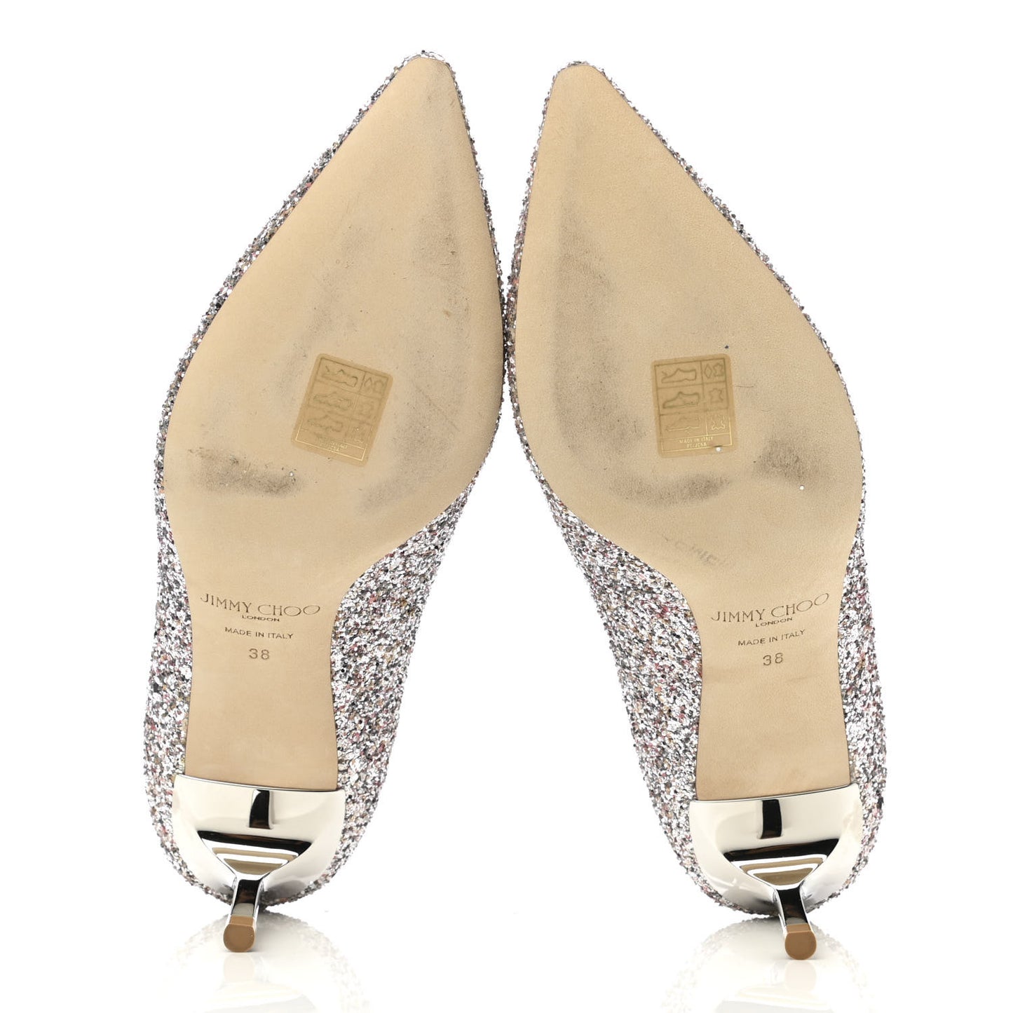 Speckled Glitter Pointy Toe Romy 60 Pumps 38 Viola Mix