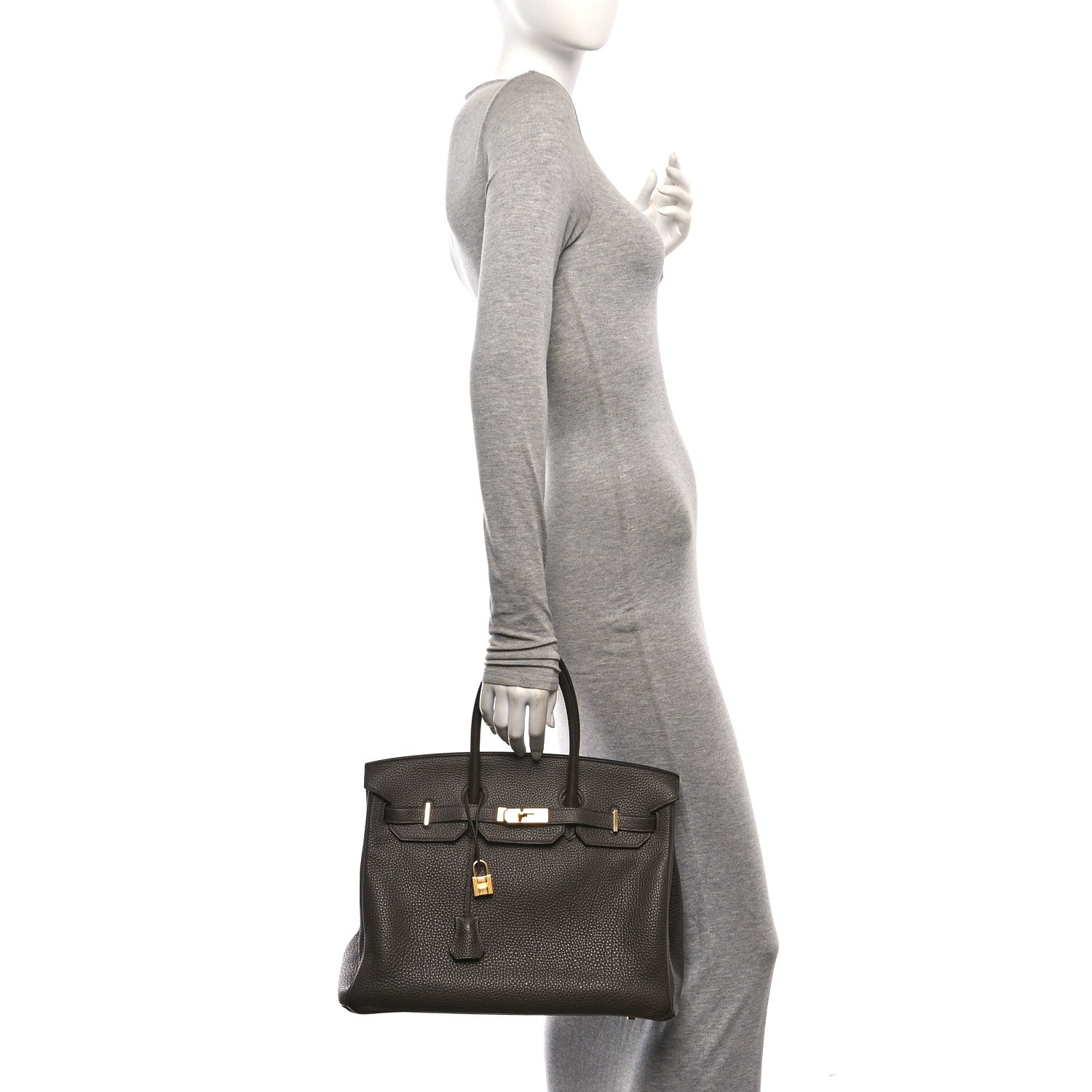 Hermes Taurillon Clemence BIRKIN 35 Cafe 2 of 16