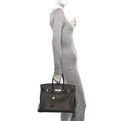 Hermes Taurillon Clemence BIRKIN 35 Cafe 2 of 16
