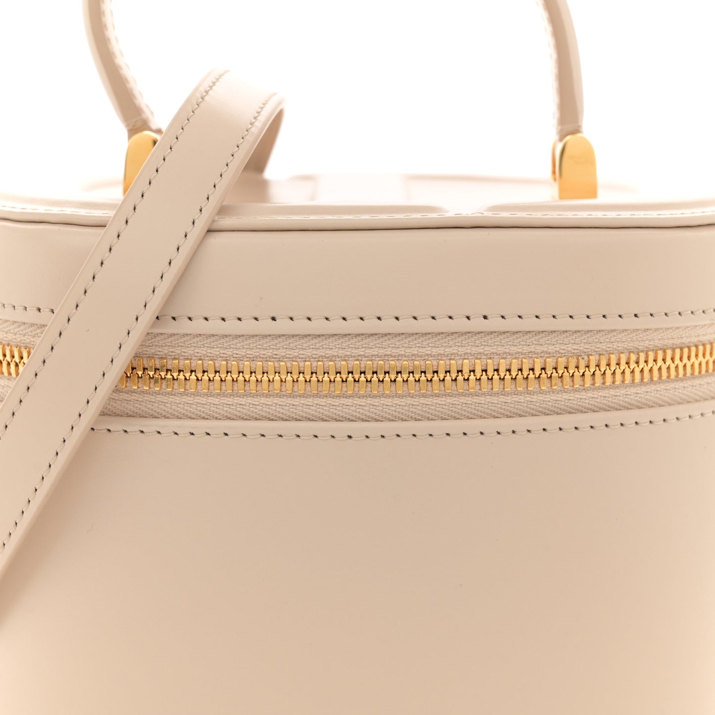 Calfskin Signature CD Vanity Case Caramel Beige