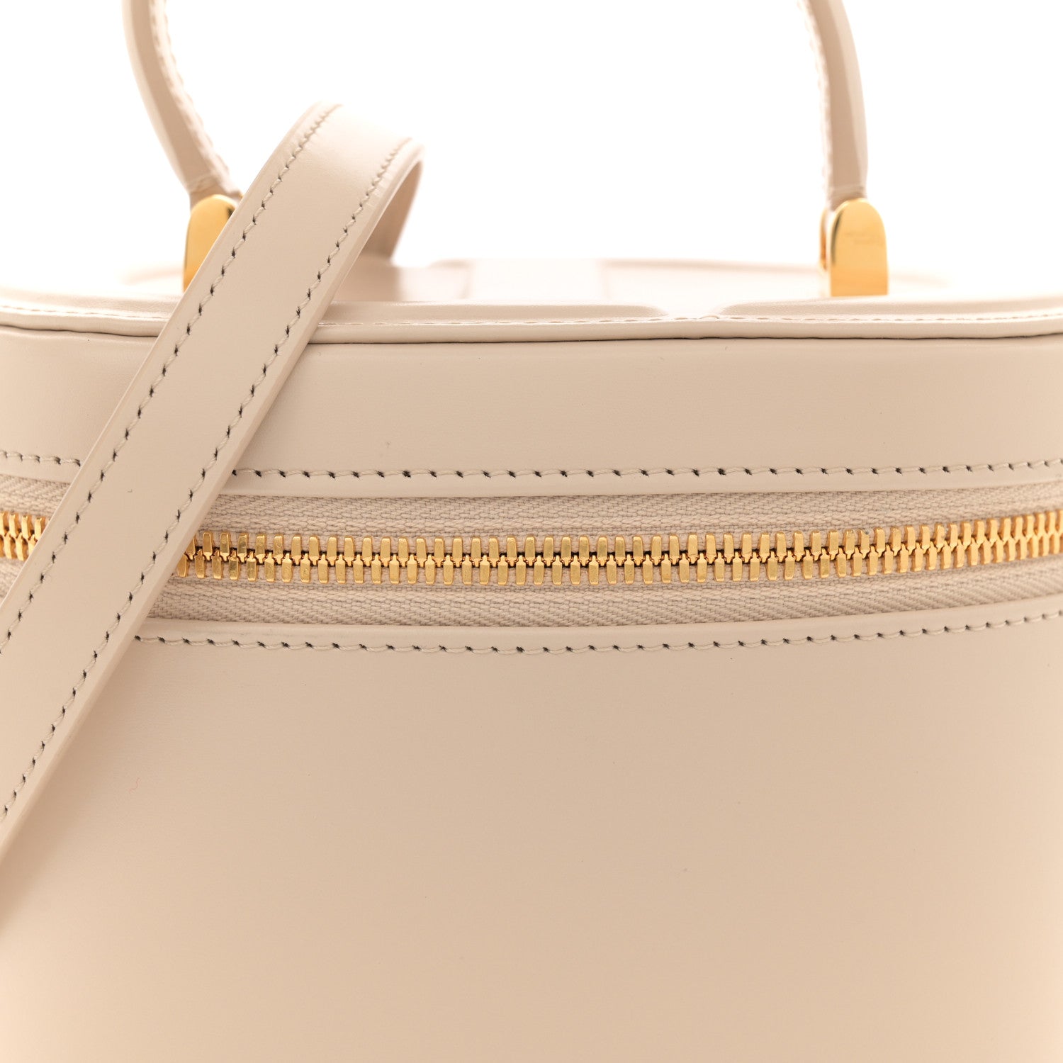 Christian Dior Calfskin Signature CD Vanity Case Caramel Beige 7 of 10