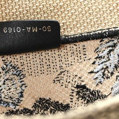 Christian Dior Canvas Embroidered Toile De Jouy Tropicalia Large Book Tote Denim Blue 7 of 13