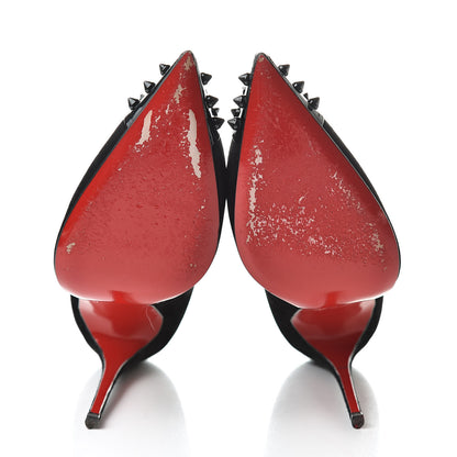 Christian Louboutin Suede Patent Geo 120 Pumps 38.5 Black 8 of 15