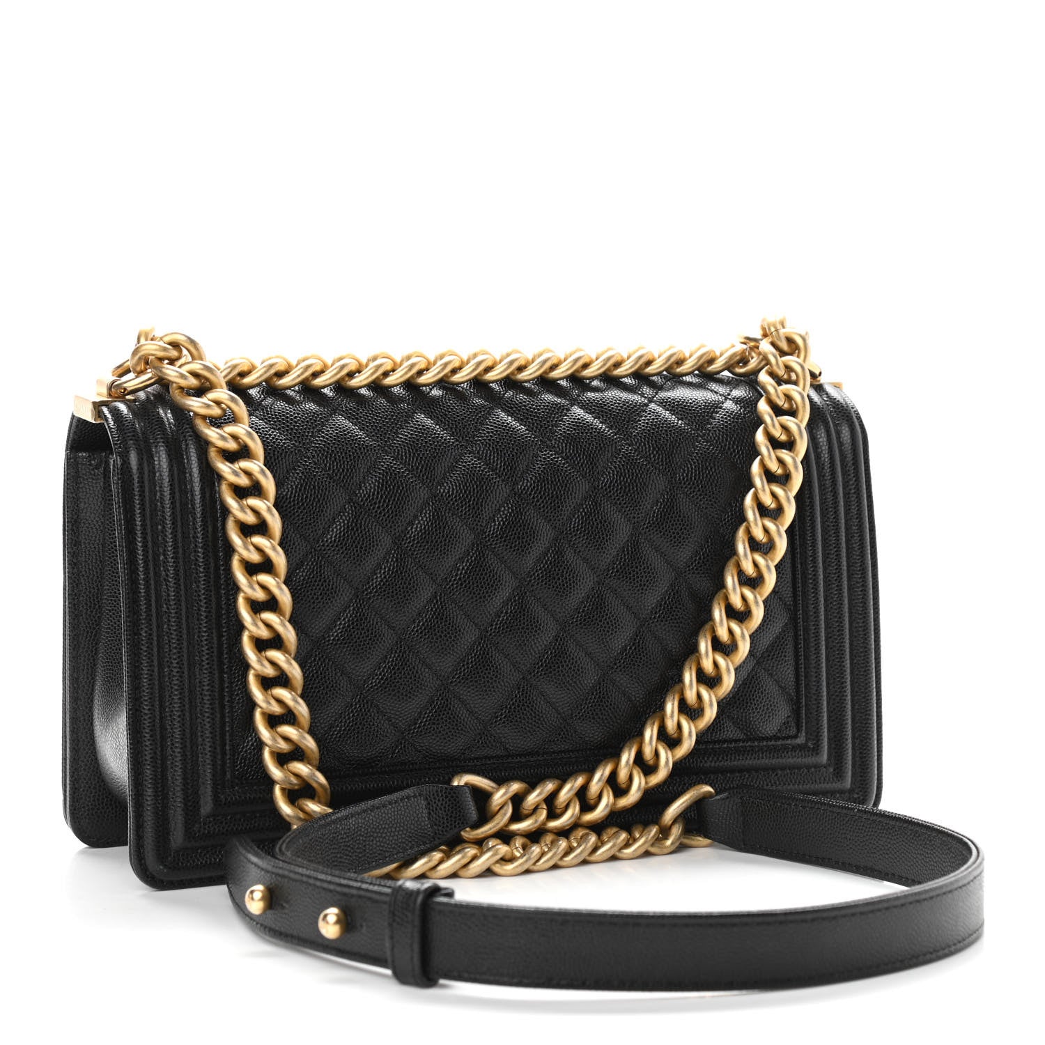 Chanel Caviar Quilted Medium Boy Flap Black 3 of 12