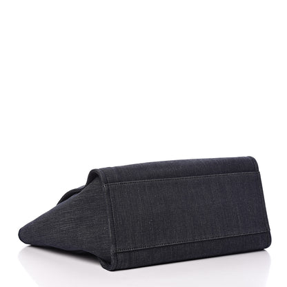 Chanel Denim Large Deauville Tote Dark Blue 4 of 12