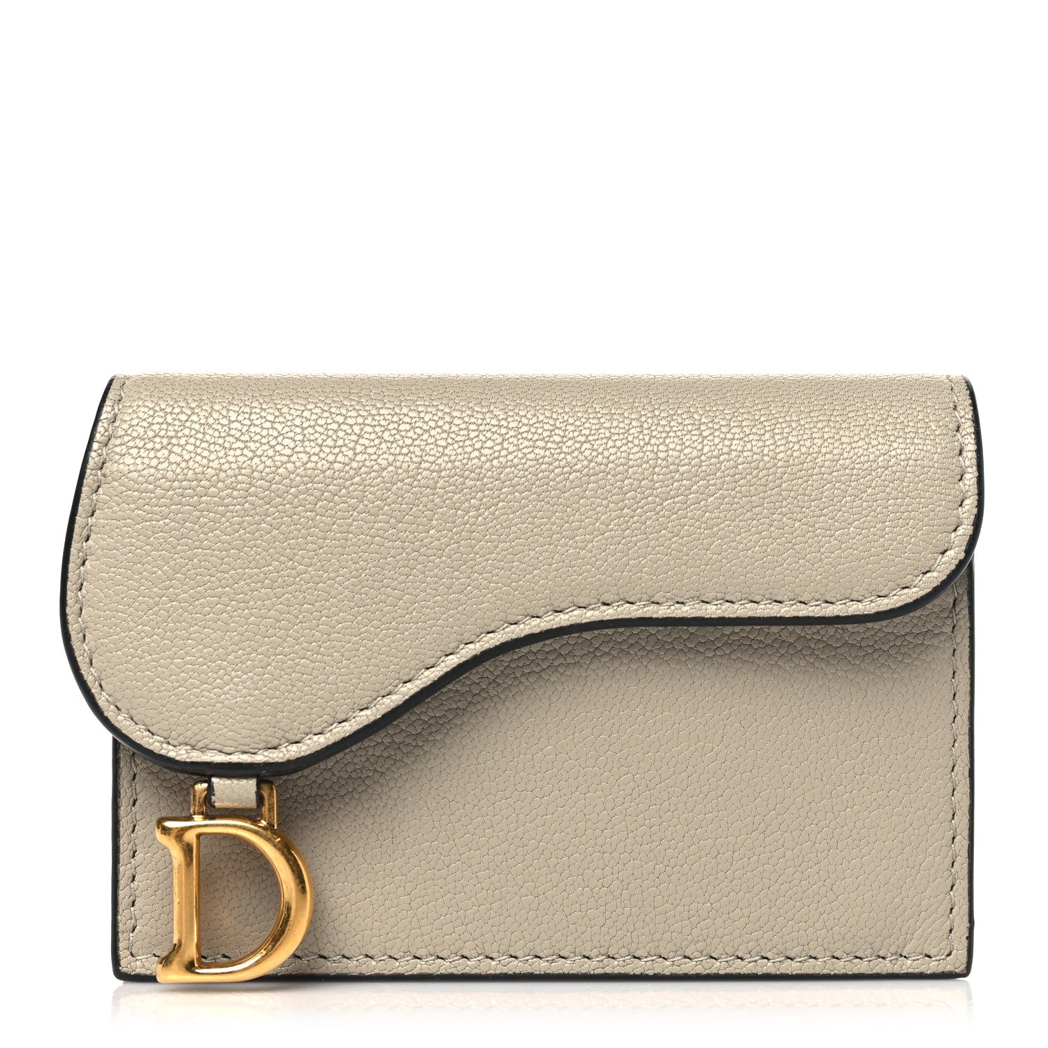Christian Dior Goatskin Saddle Card Holder Corda 1 of 8