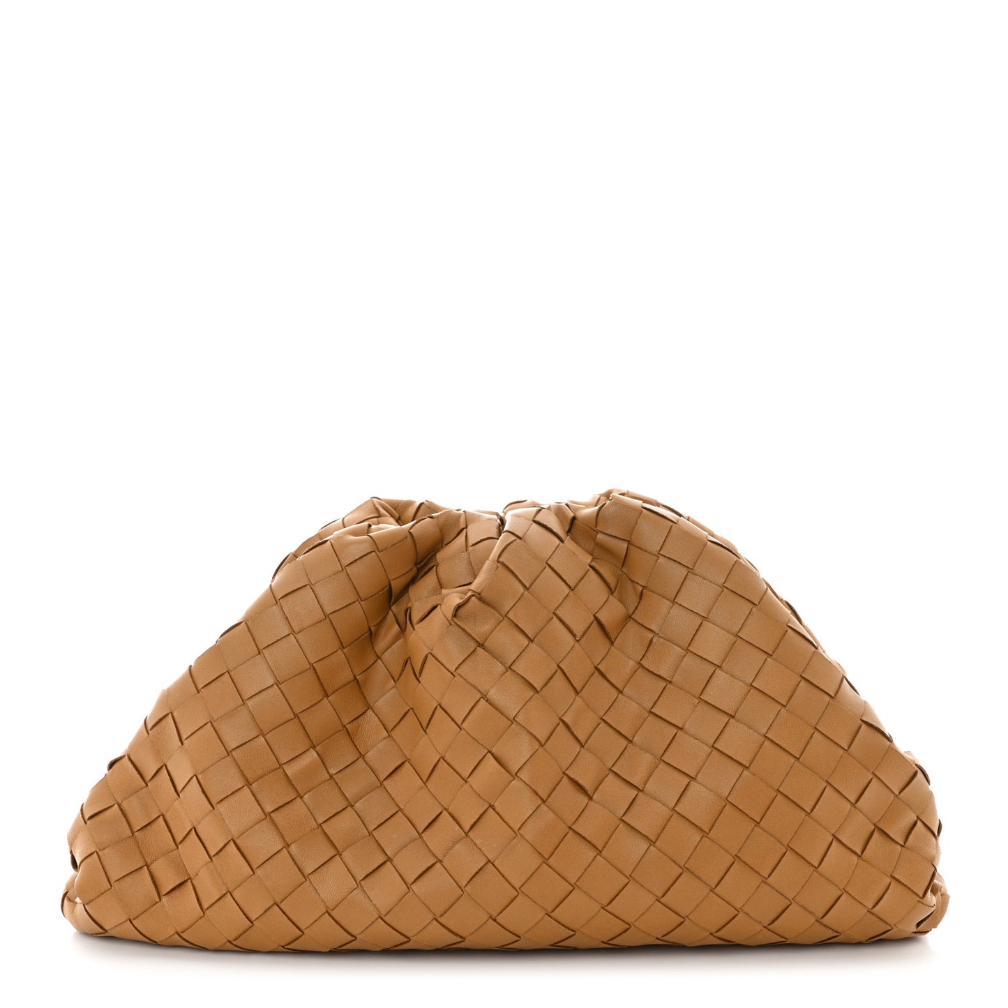 Nappa Maxi Intrecciato The Pouch Oversized Clutch Caramel