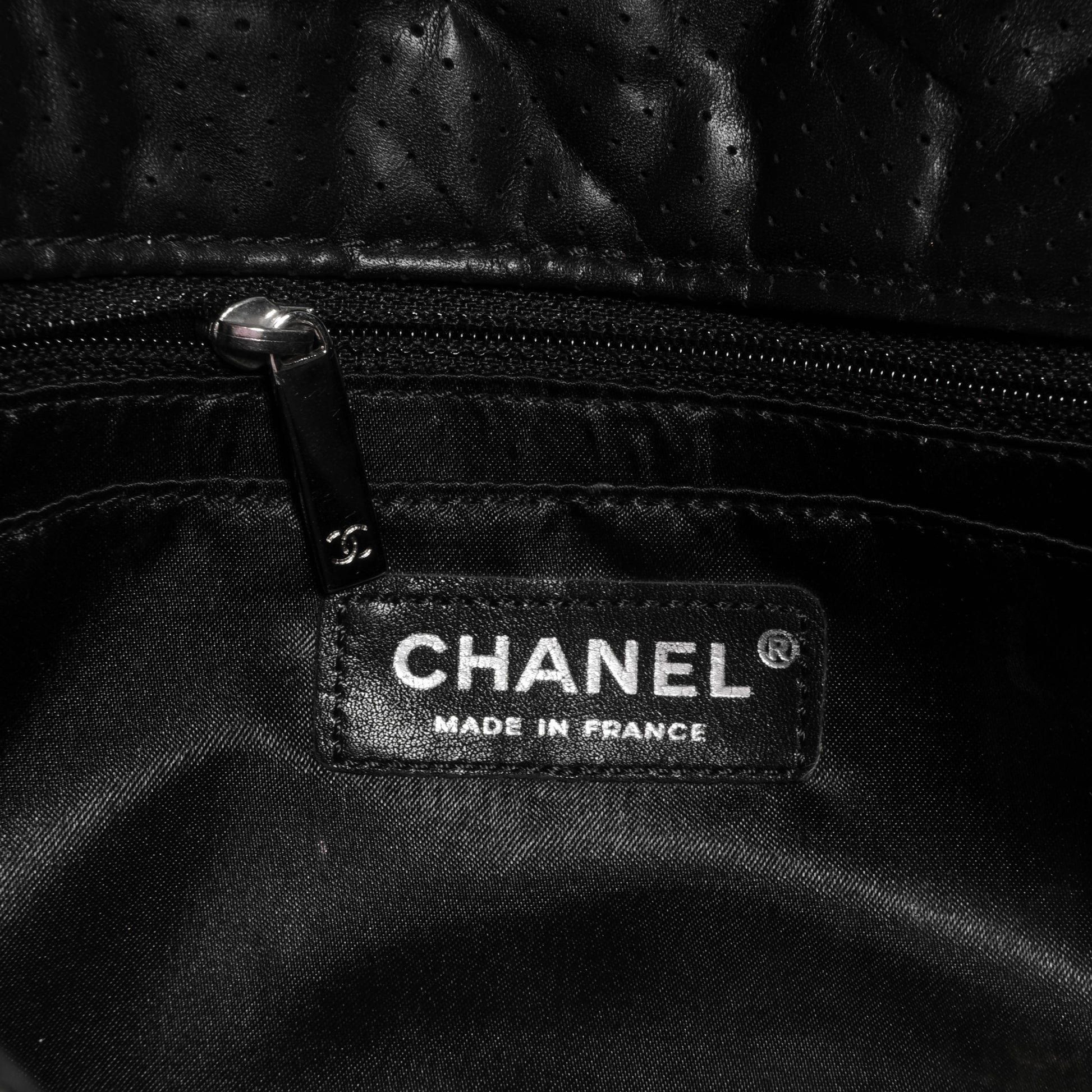 Chanel Aged Calfskin Perforated Flap Black 6 of 8