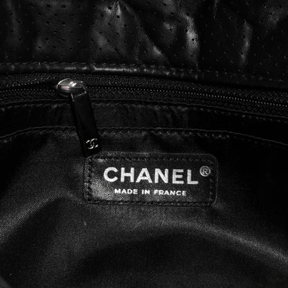 Chanel Aged Calfskin Perforated Flap Black 6 of 8