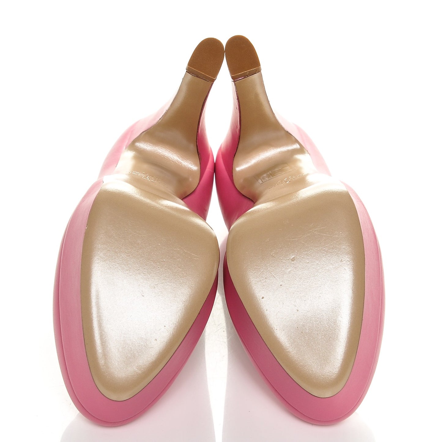 Calfskin Platform Pumps 37.5 Bubblegum