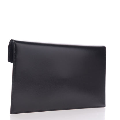 Saint Laurent Smooth Shiny Calfskin Monogram Uptown Pouch Black 2 of 6