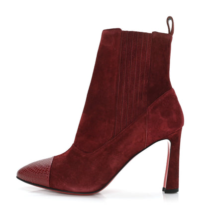 Christian Louboutin Veau Velours Calfskin Jurassic Me In The 90s 100 Ankle Boots 38 Tanin 1 of 6