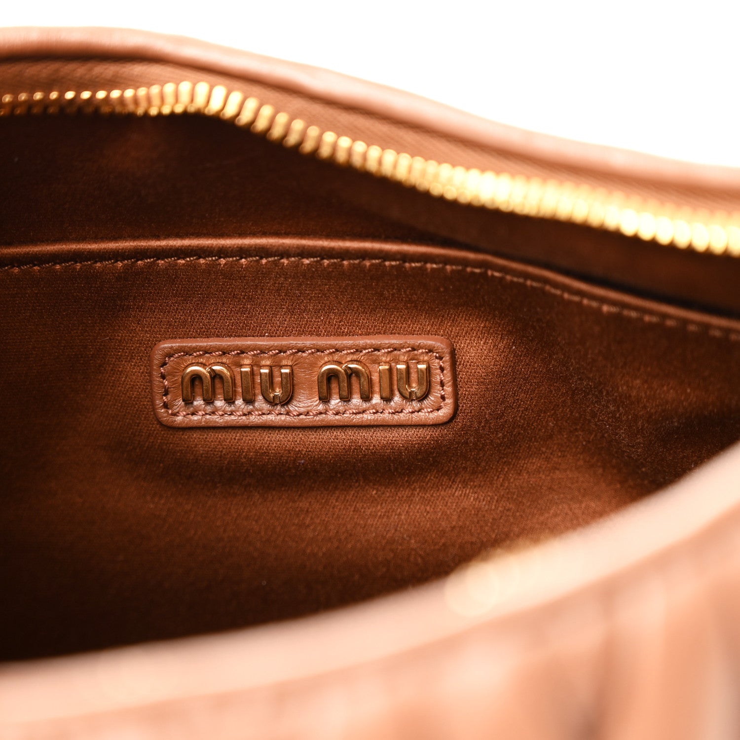 Miu Miu Nappa Matelasse Wander Large Hobo Cognac 6 of 10