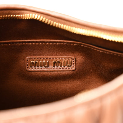 Miu Miu Nappa Matelasse Wander Large Hobo Cognac 6 of 10