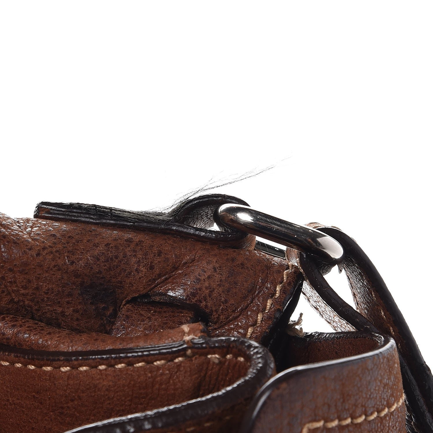 Prada Vitello Antic Easy A Foldover Pushlock Flap Shoulder Bag Bruciato 8 of 12