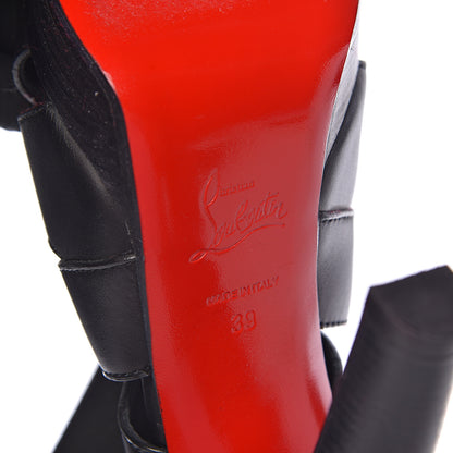 Christian Louboutin Calfskin Apron Lili 120 Pumps 39 Black 7 of 11